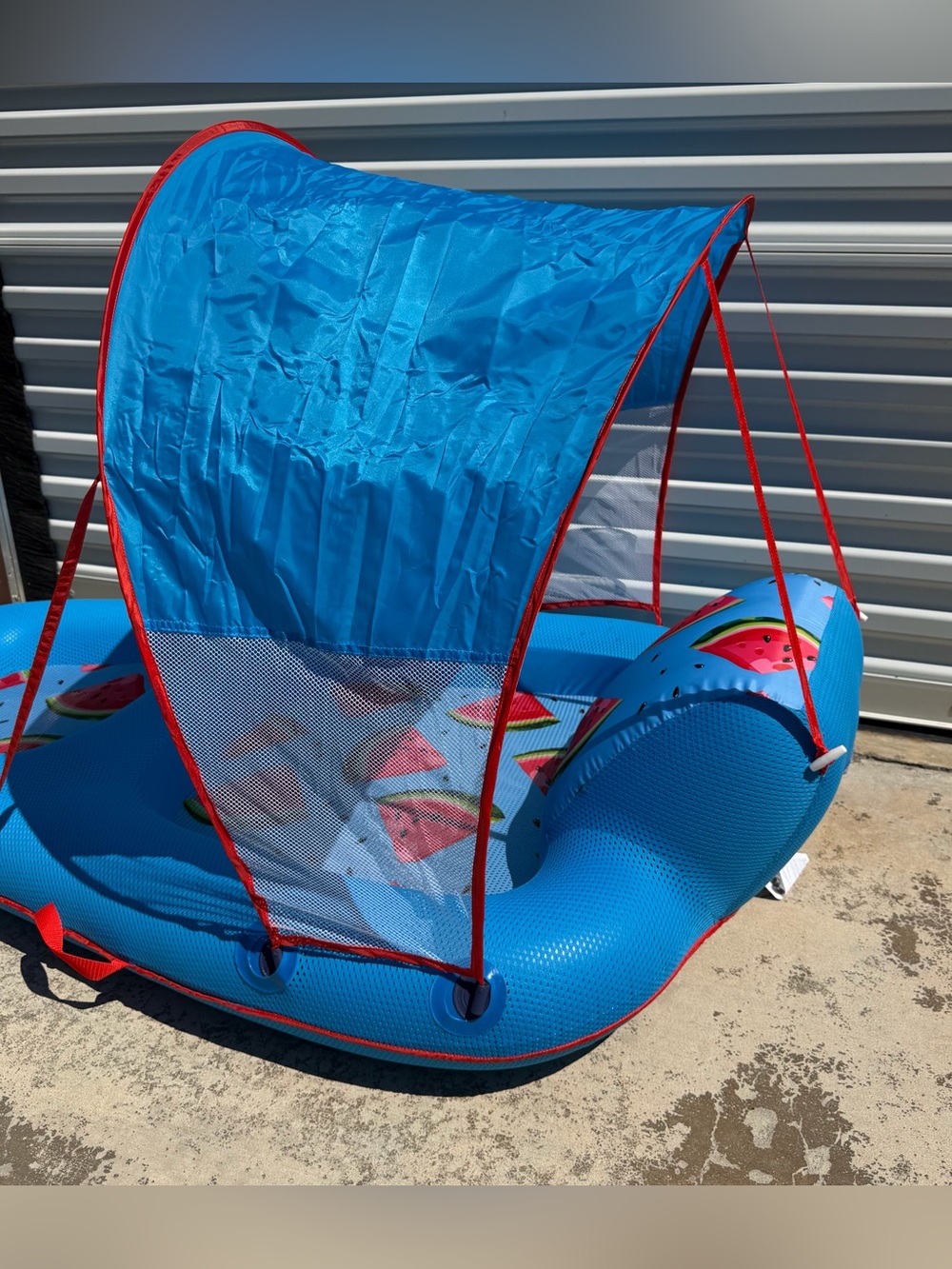 Aqua Ultimate Sunshade Recliner Ultra-Comfortable Mesh Covered Pool Lounge Float - Picture 4 of 11